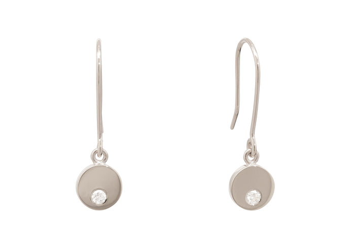 Round Love Stories Diamond Earrings, White Gold & Platinum