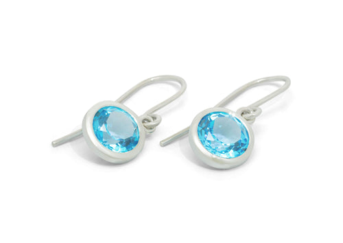Gemstone Drop Earrings, Sterling Silver