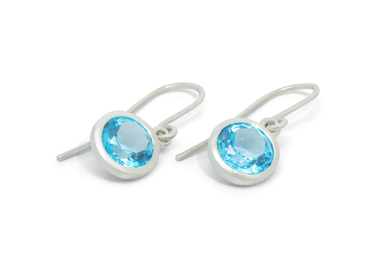 Gemstone Drop Earrings, Sterling Silver
