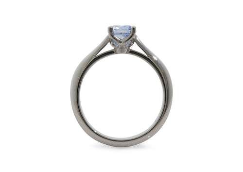 J2656 Solitaire Sapphire Engagement Ring, Platinum