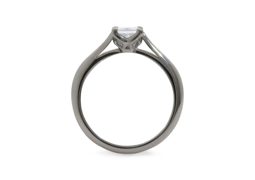J2656 Princess Diamond Engagement Ring, Platinum