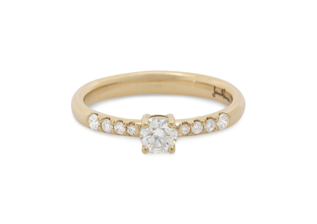 Eros Diamond Engagement Ring, Yellow Gold