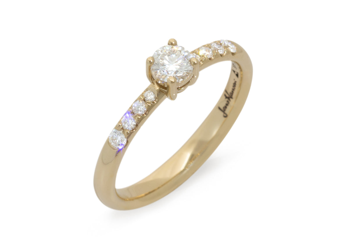 Eros Diamond Engagement Ring, Yellow Gold