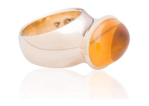 Luxurious Golden Citrine Ring.   - Jens Hansen - 3
