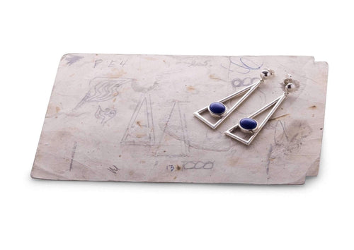 2012 Legacy Sterling Silver Lapis Lazuli Earrings.   - Jens Hansen - 2