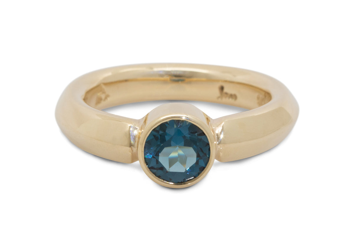 JW105 Gemstone Ring, Yellow Gold