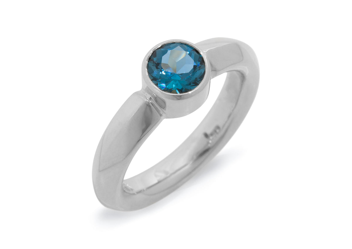 JW105 Gemstone Ring, Sterling Silver