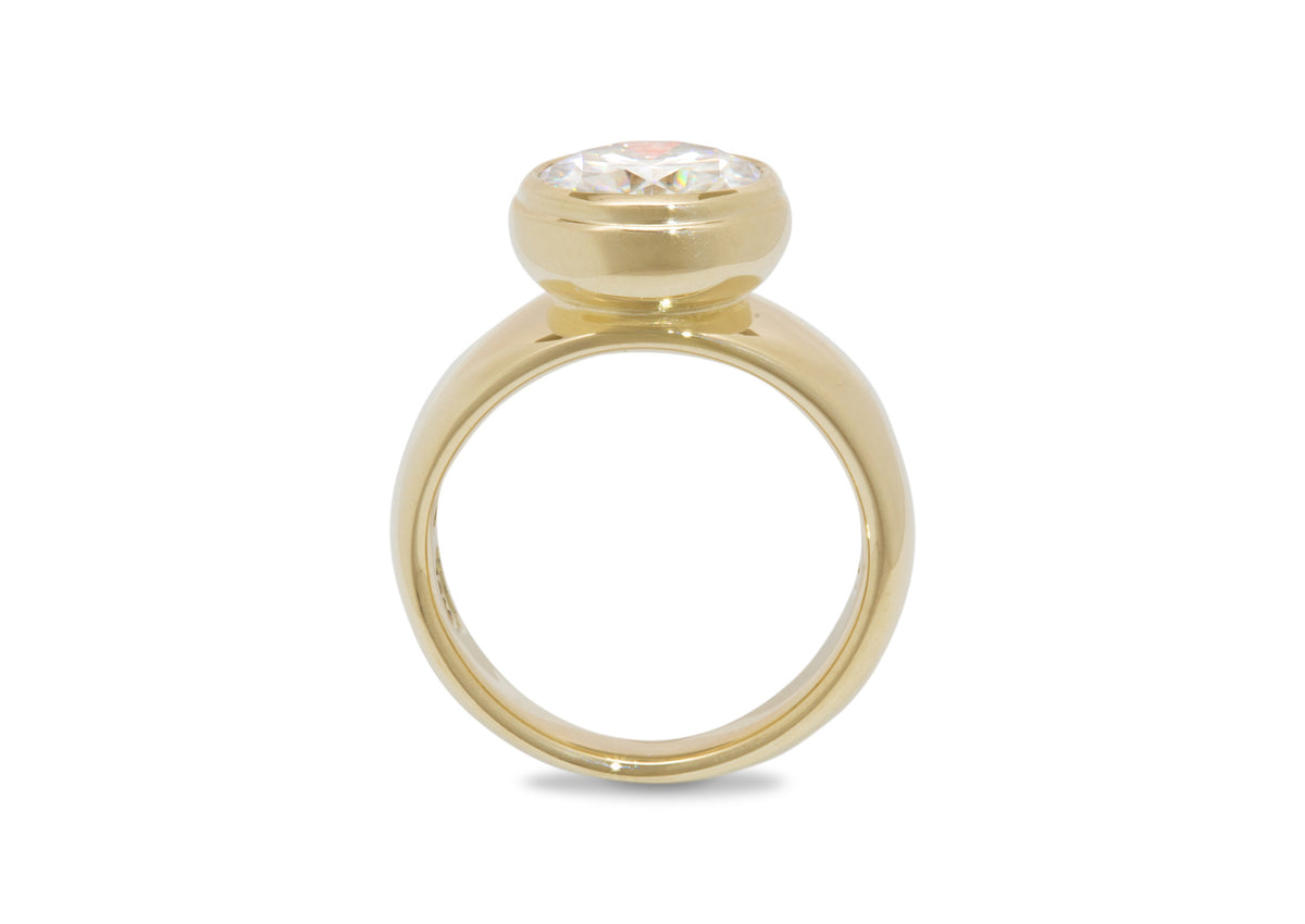 JW107 Gemstone Ring, Yellow Gold