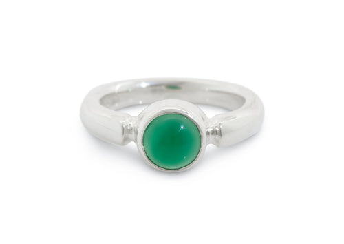 JW120 Cabochon Gemstone Ring, Sterling Silver