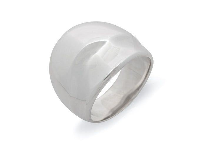 Wide Domed Wave Ring, All Metals