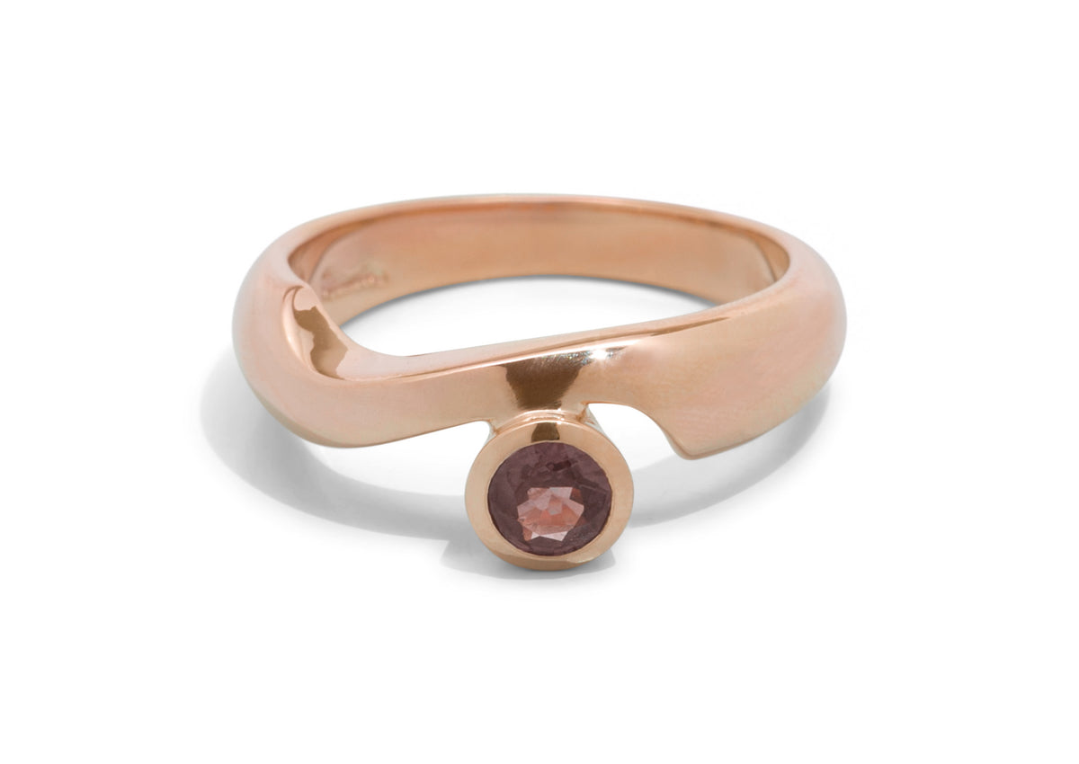 JW184 Gemstone Ring, Red Gold