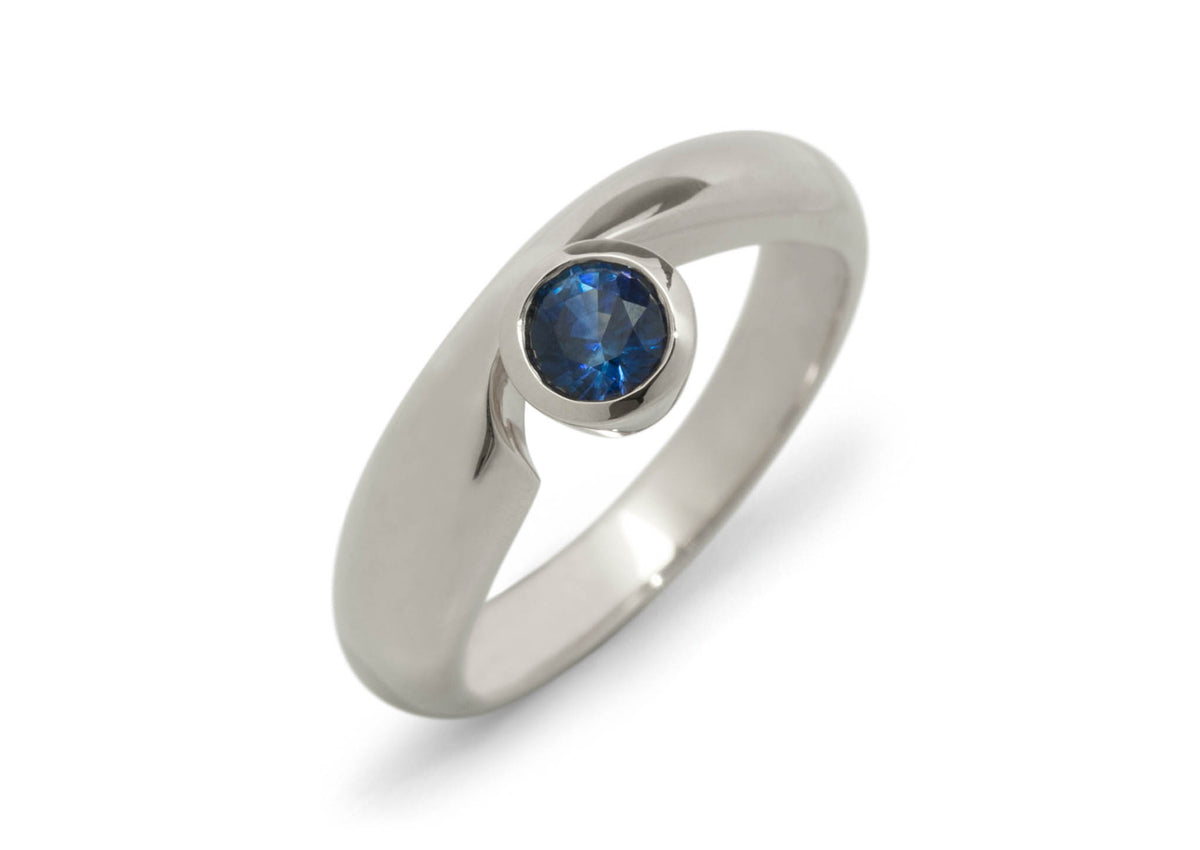 JW193 Gemstone Ring, White Gold & Platinum