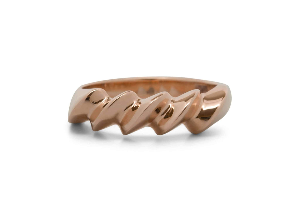 Twist Ring, Red Gold