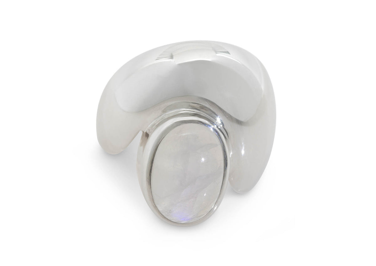 JW232 Cabochon Gemstone Ring, Sterling Silver