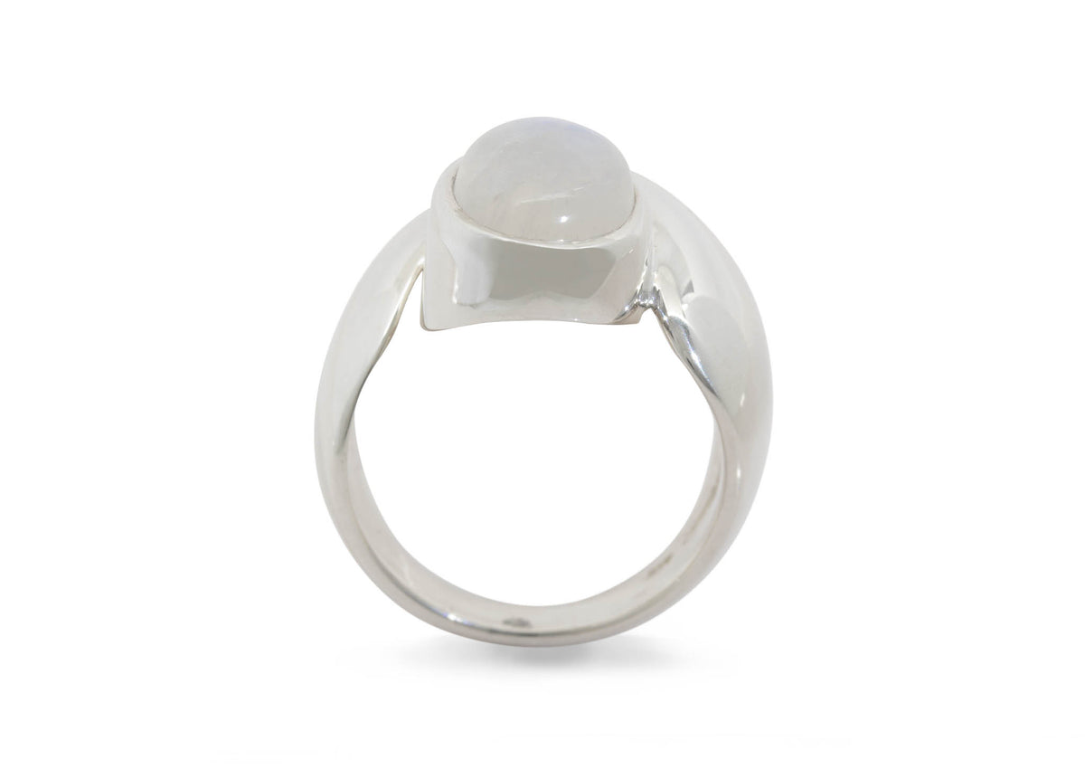 JW232 Cabochon Gemstone Ring, Sterling Silver