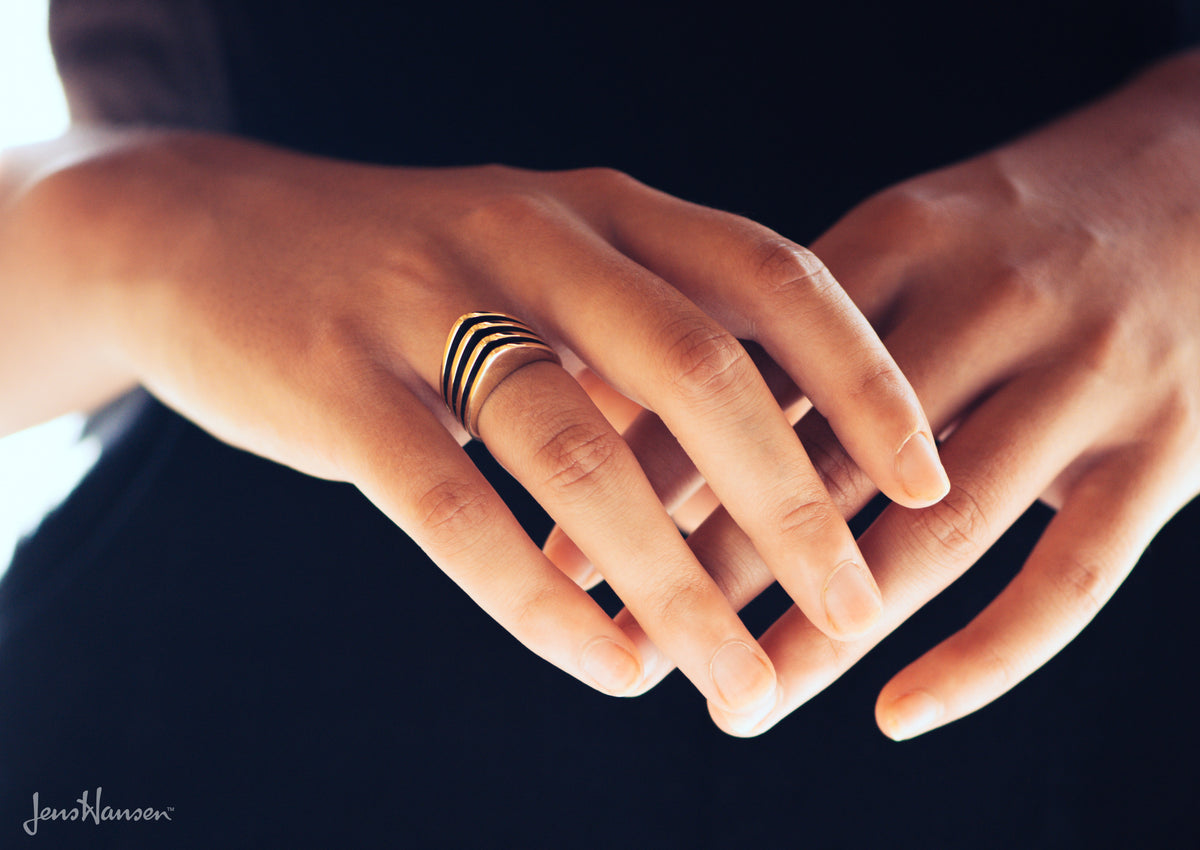 Original "Sydney Fin" Ring, Yellow Gold