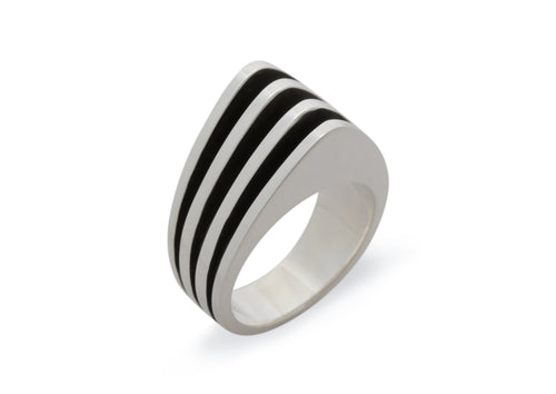 Original "Sydney Fin" Ring, Sterling Silver