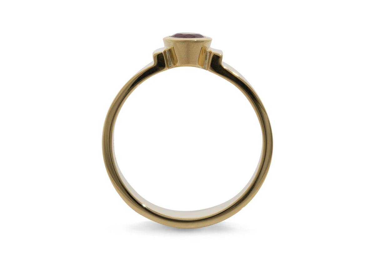 JW296 Precious Gemstone Ring, Yellow Gold