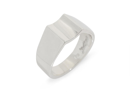 JW340 Concave Ring, Sterling Silver