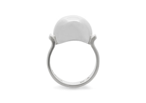 Hollow Dome Top Ring, Sterling Silver