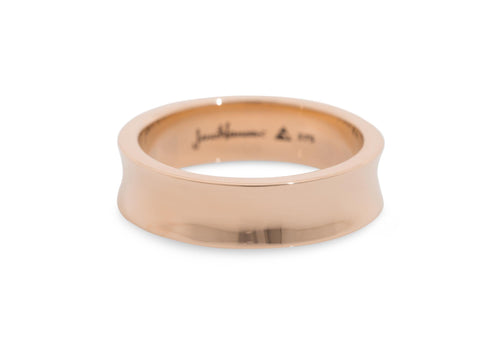 JW487/JW488 Concave Band, Red Gold