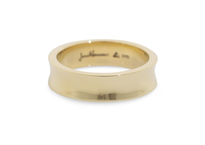 JW487/JW488 Concave Band, Yellow Gold