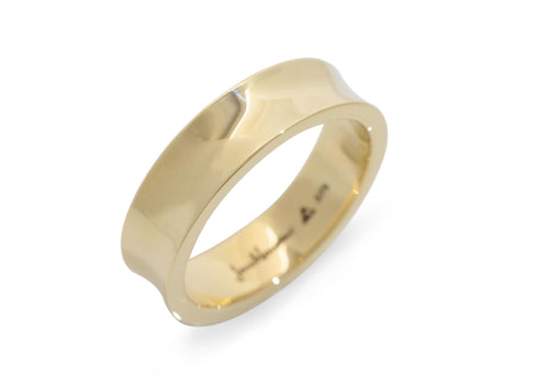 JW487/JW488 Concave Band, Yellow Gold