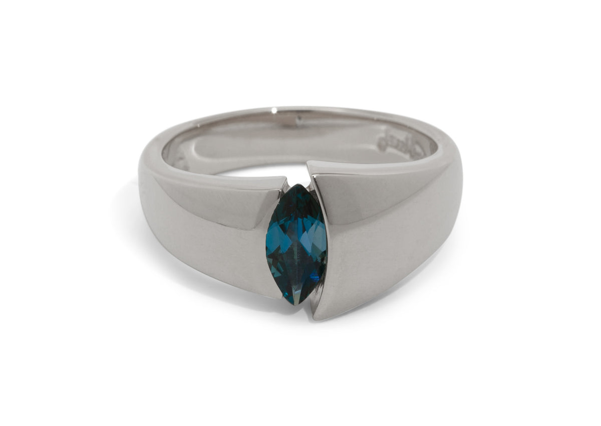 The Jens Hansen Marquise Gemstone Ring, White Gold & Platinum