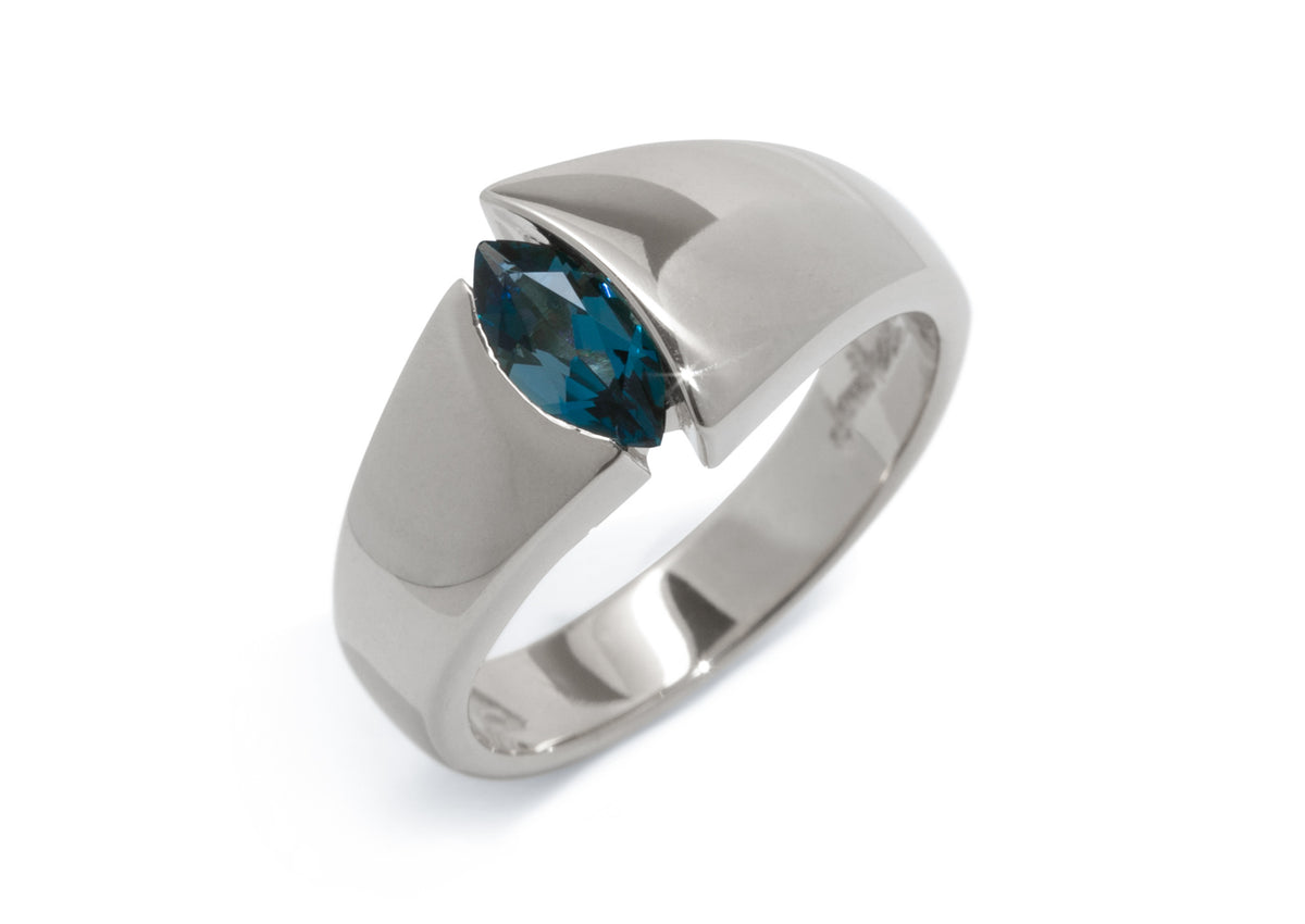 The Jens Hansen Marquise Gemstone Ring, Sterling Silver