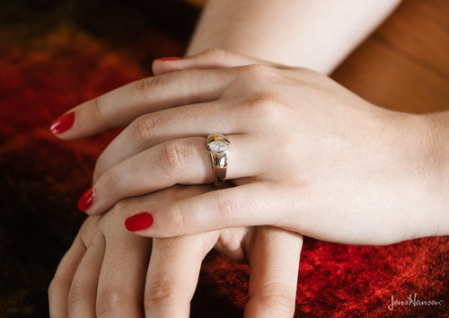 The Jens Hansen Marquise Diamond Ring, White Gold & Platinum