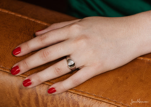 The Jens Hansen Marquise Diamond Ring, White Gold & Platinum