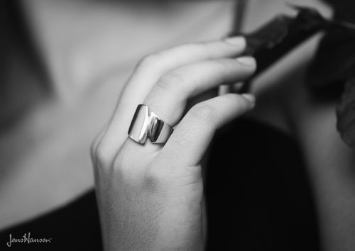 Signature Asymmetric Ring, Sterling Silver