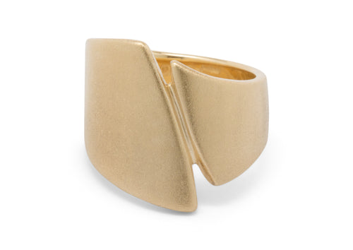 Signature Asymmetric Ring, Yellow Gold