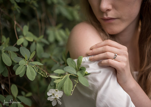 Classic Elvish Engagement Ring, White Gold & Platinum