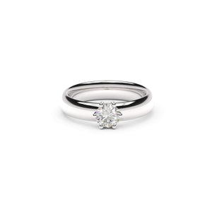 5mm Stone Classic Elvish Engagement Ring, White Gold, Platinum & Palladium, Unengraved   - Jens Hansen 