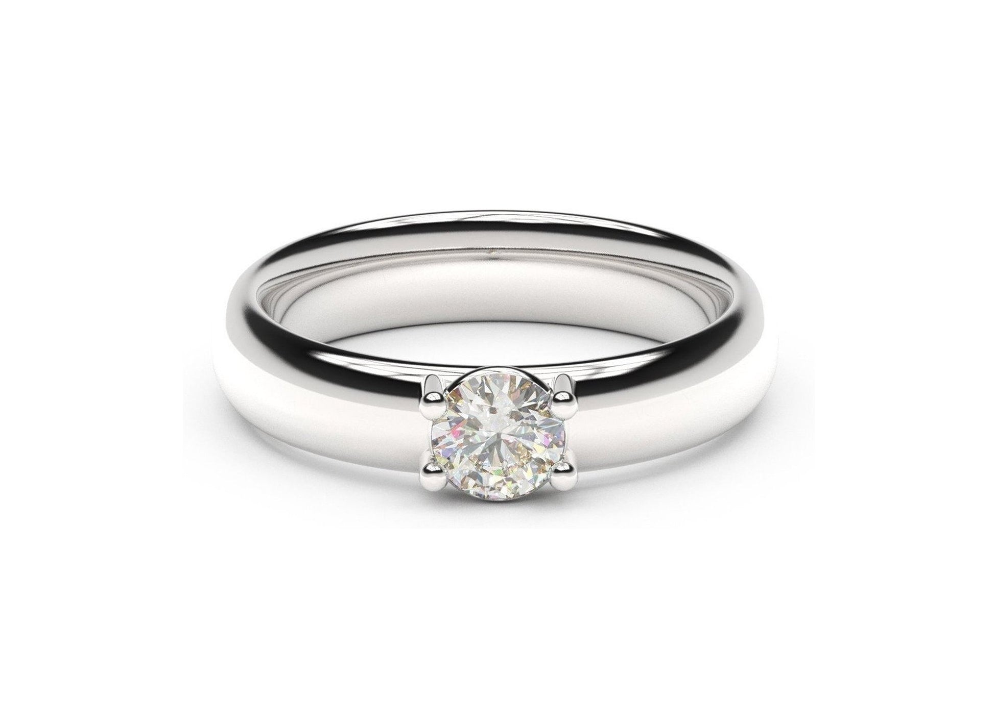 Contemporary Engagement Ring, White Gold Platinum – Jens Hansen