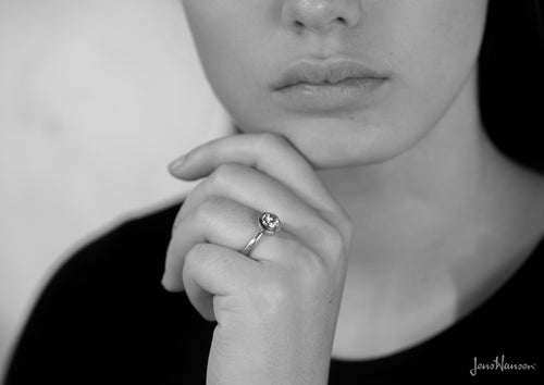 JW656 Gemstone Ring, White Gold & Platinum