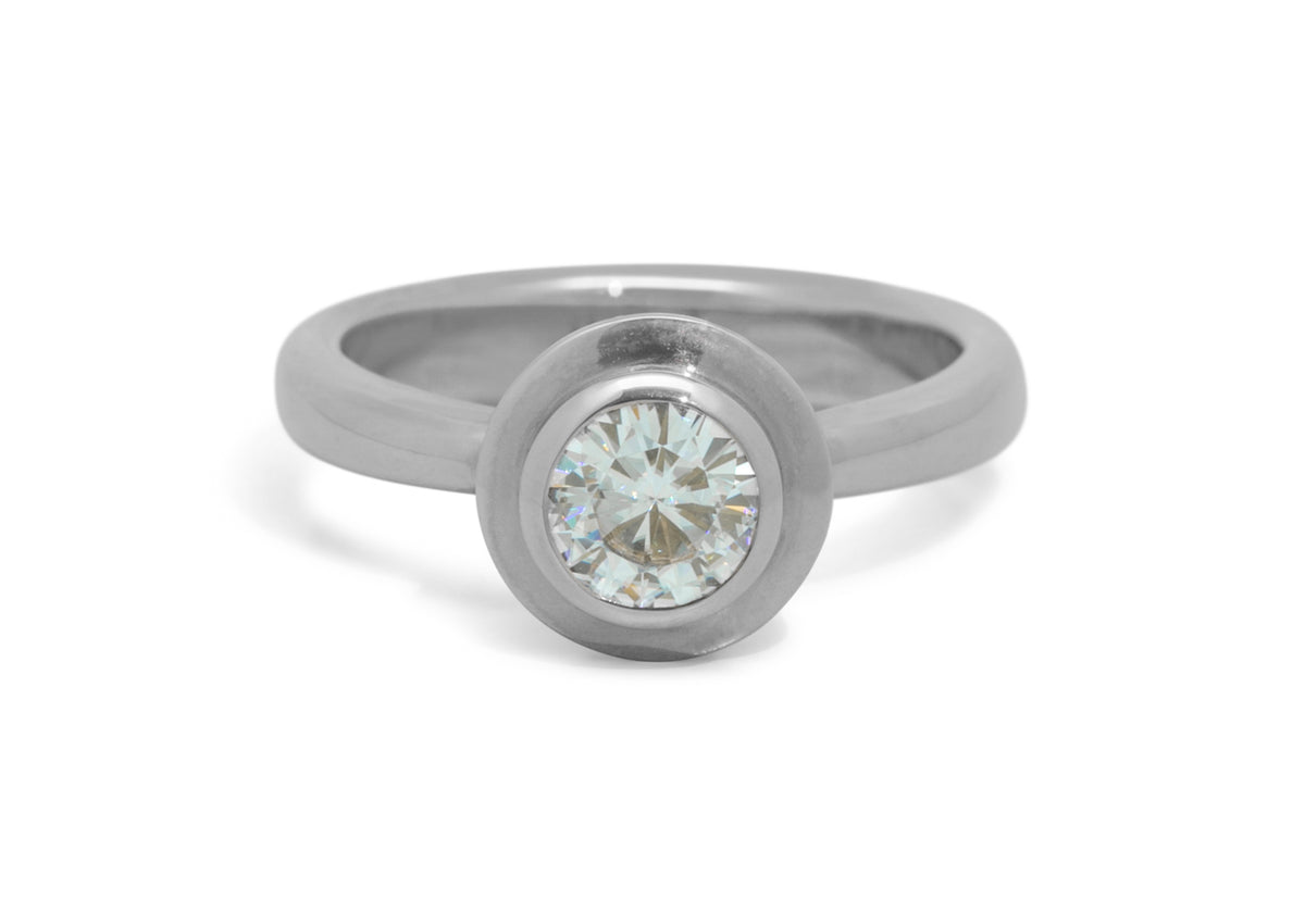 JW656 Gemstone Ring, White Gold & Platinum