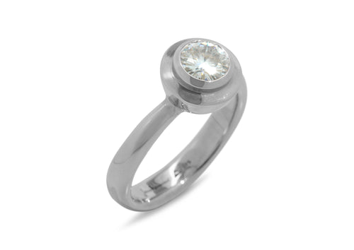 JW656 Gemstone Ring, White Gold & Platinum