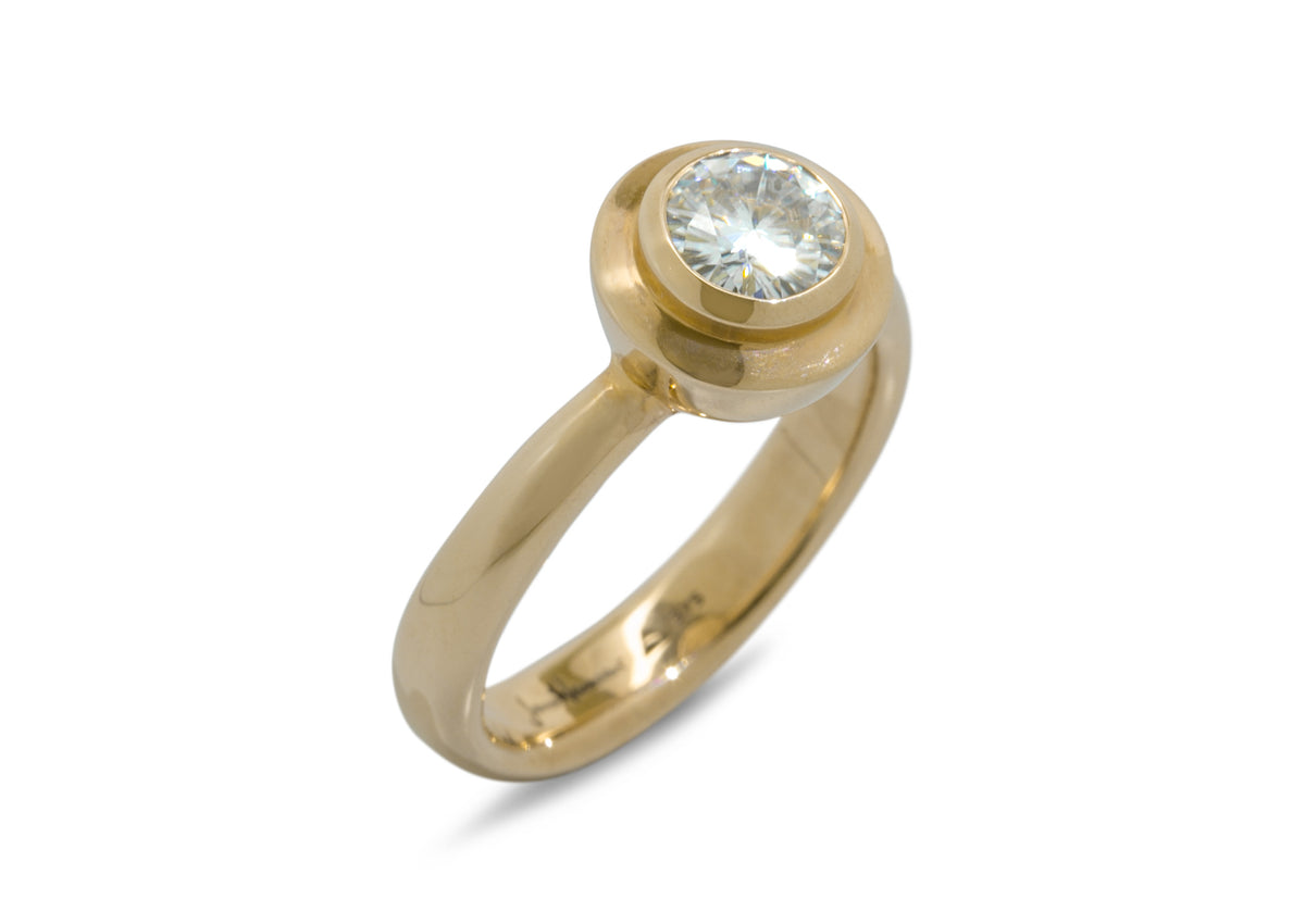 JW656 Gemstone Ring, Yellow Gold