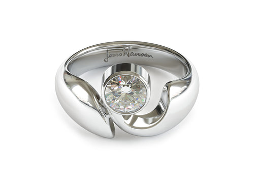 JW159/JW66 Diamond Ring, White Gold & Platinum