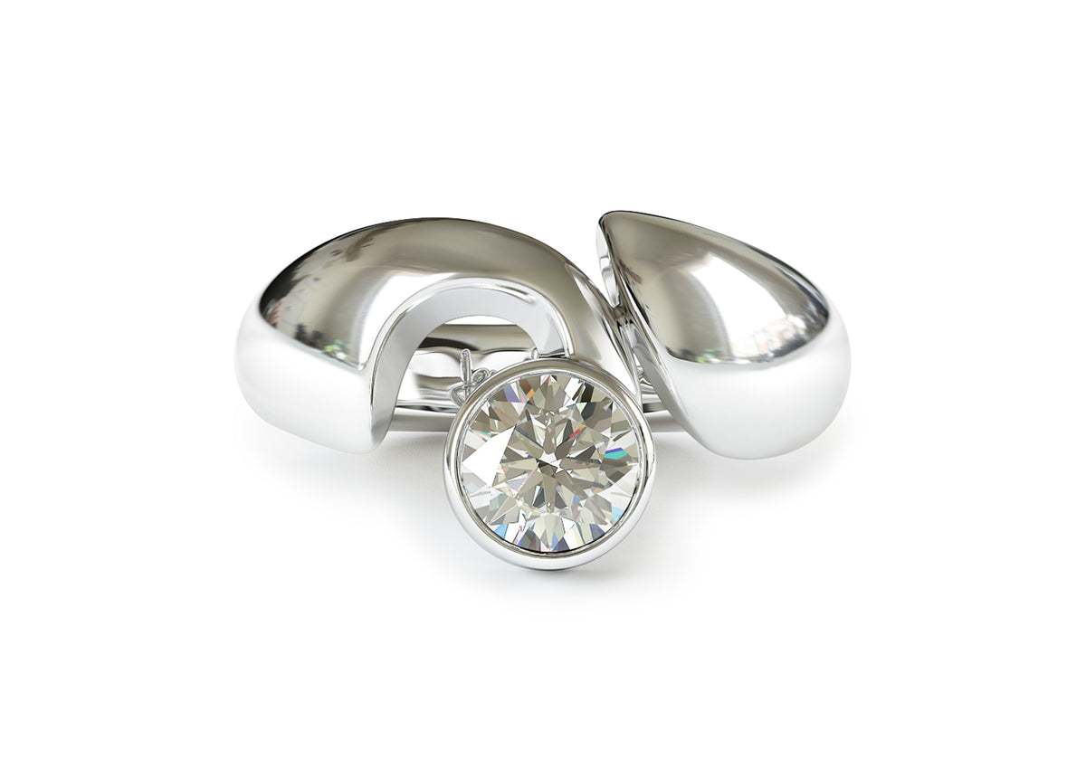 JW159/JW66 Diamond Ring, White Gold & Platinum