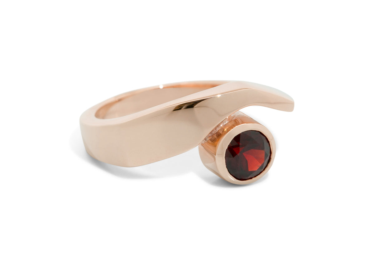 JW67 Gemstone Ring, Red Gold