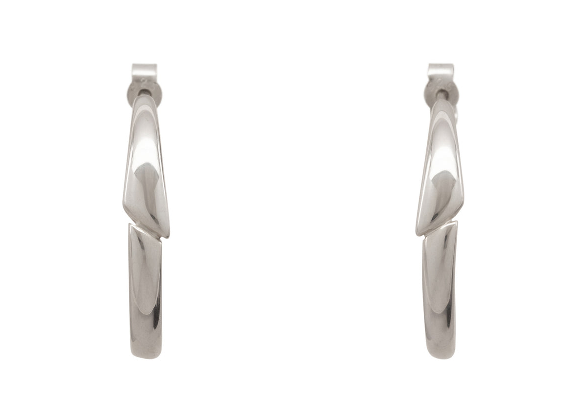 Asymmetric Earrings, Sterling Silver