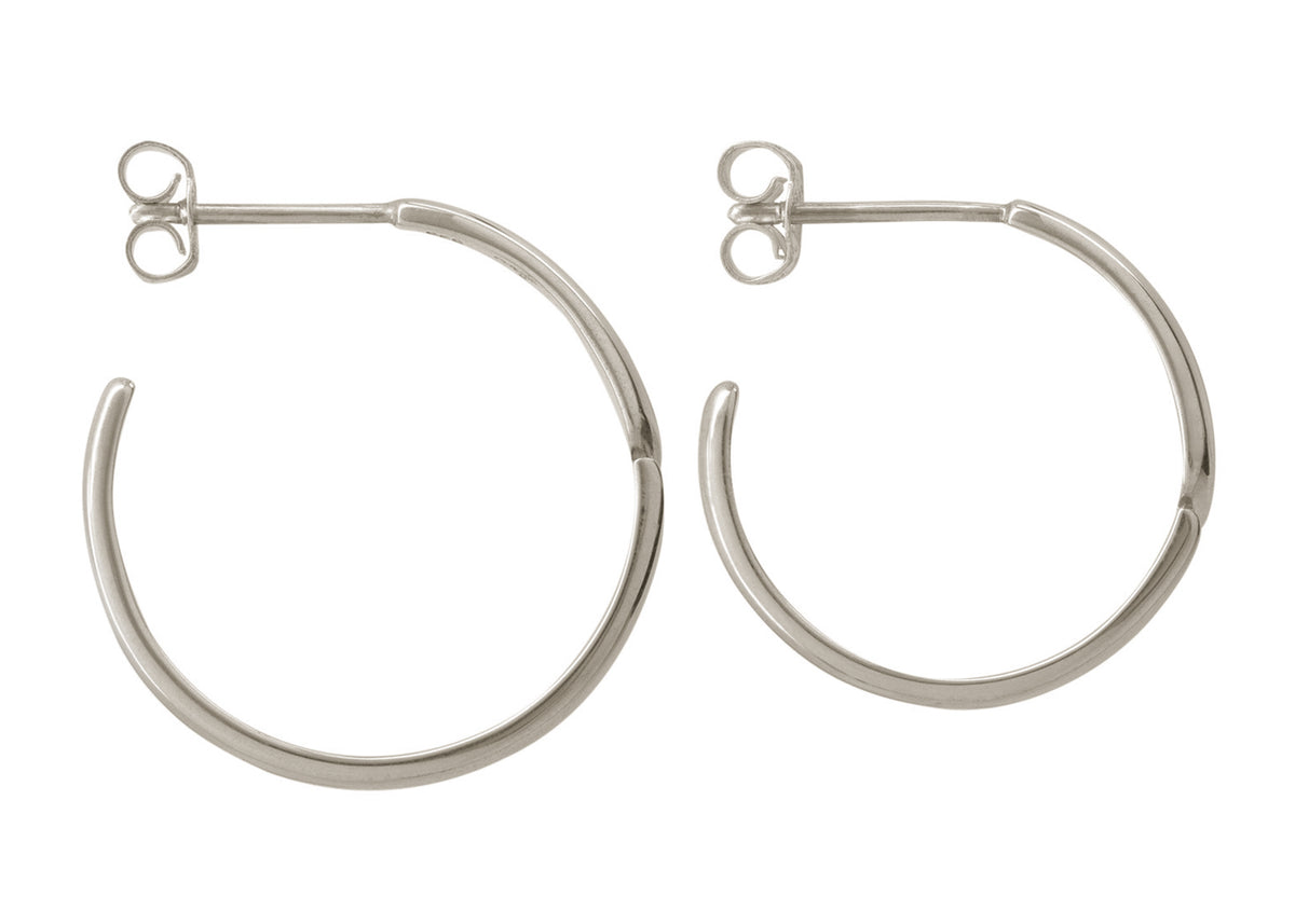 Asymmetric Earrings, White Gold & Platinum