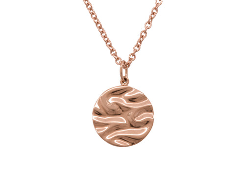Silk Wave Pendant, Red Gold