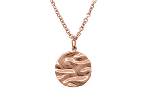 Silk Wave Pendant, Red Gold