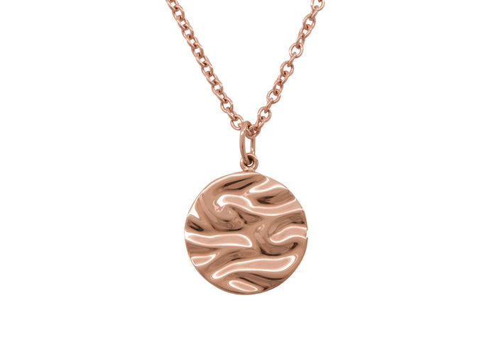 Silk Wave Pendant, Red Gold