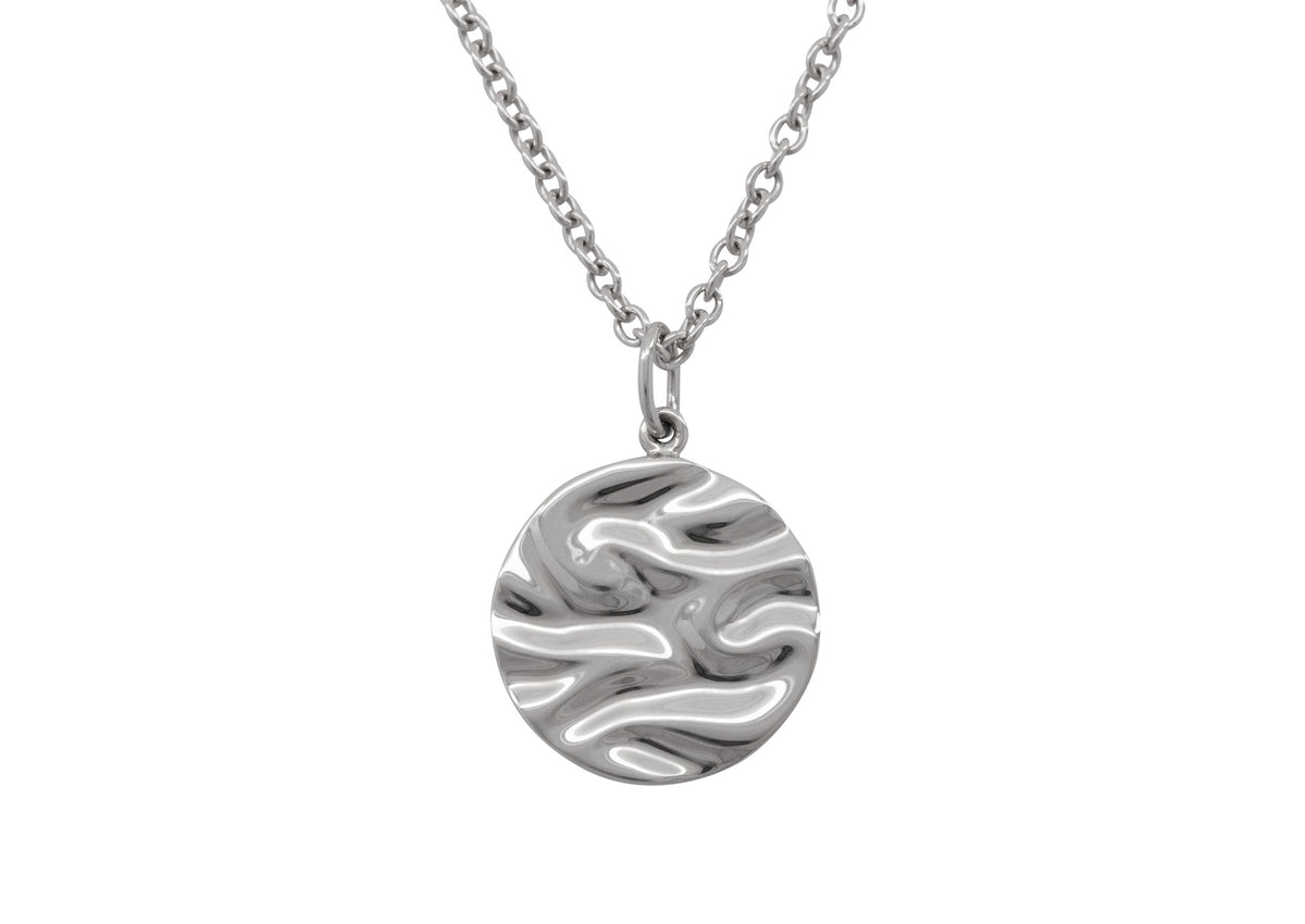 Silk Wave Pendant, Sterling Silver