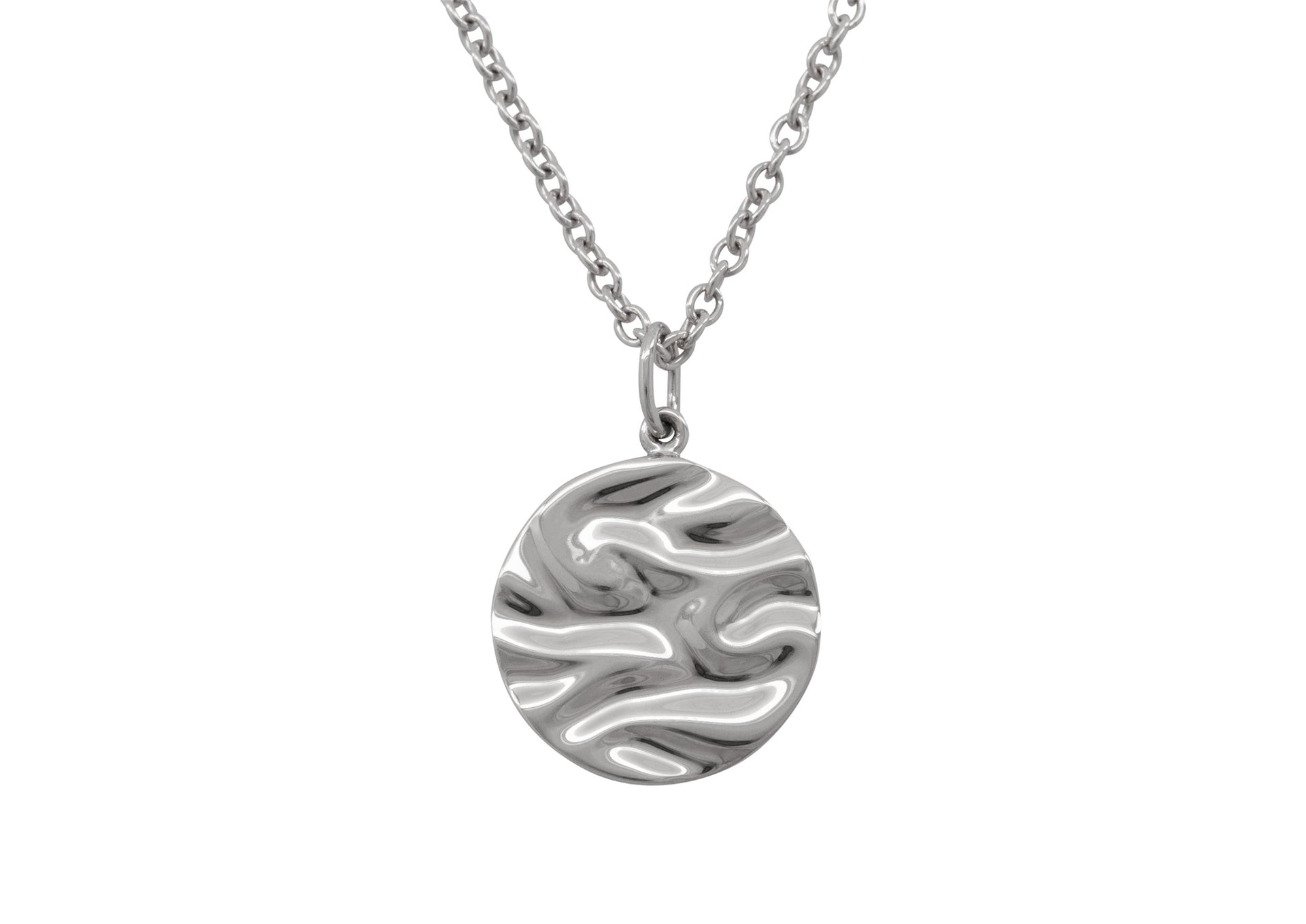 Silk Wave Pendant, Sterling Silver